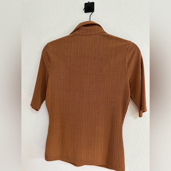 Reformation Thomas Knit Top in Mocha, Sz Small - Picture 3 of 5